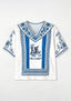 Los Angeles City Of Angels LA Skyline Floral V-Neck Blouse