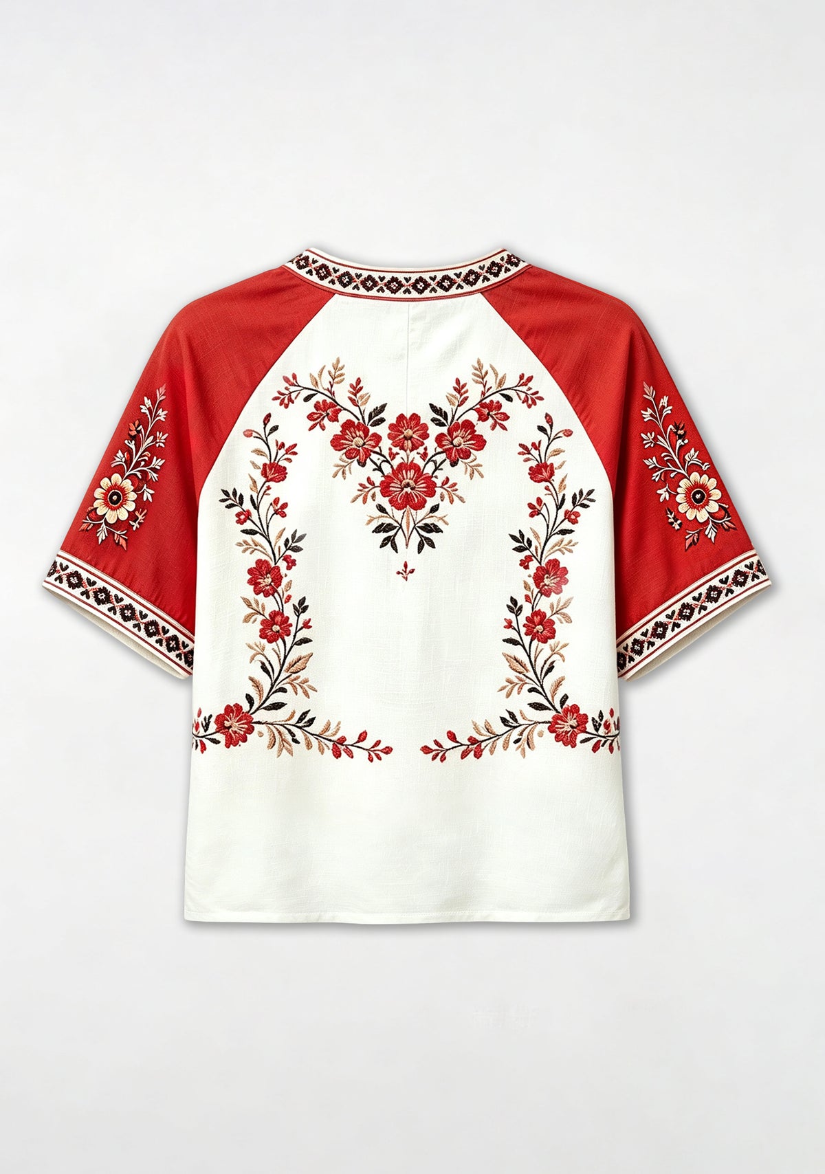 Kansas City Chiefs Boho Floral Heart Raglan V-Neck T Shirt