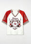 Kansas City Chiefs Boho Floral Heart Raglan V-Neck T Shirt