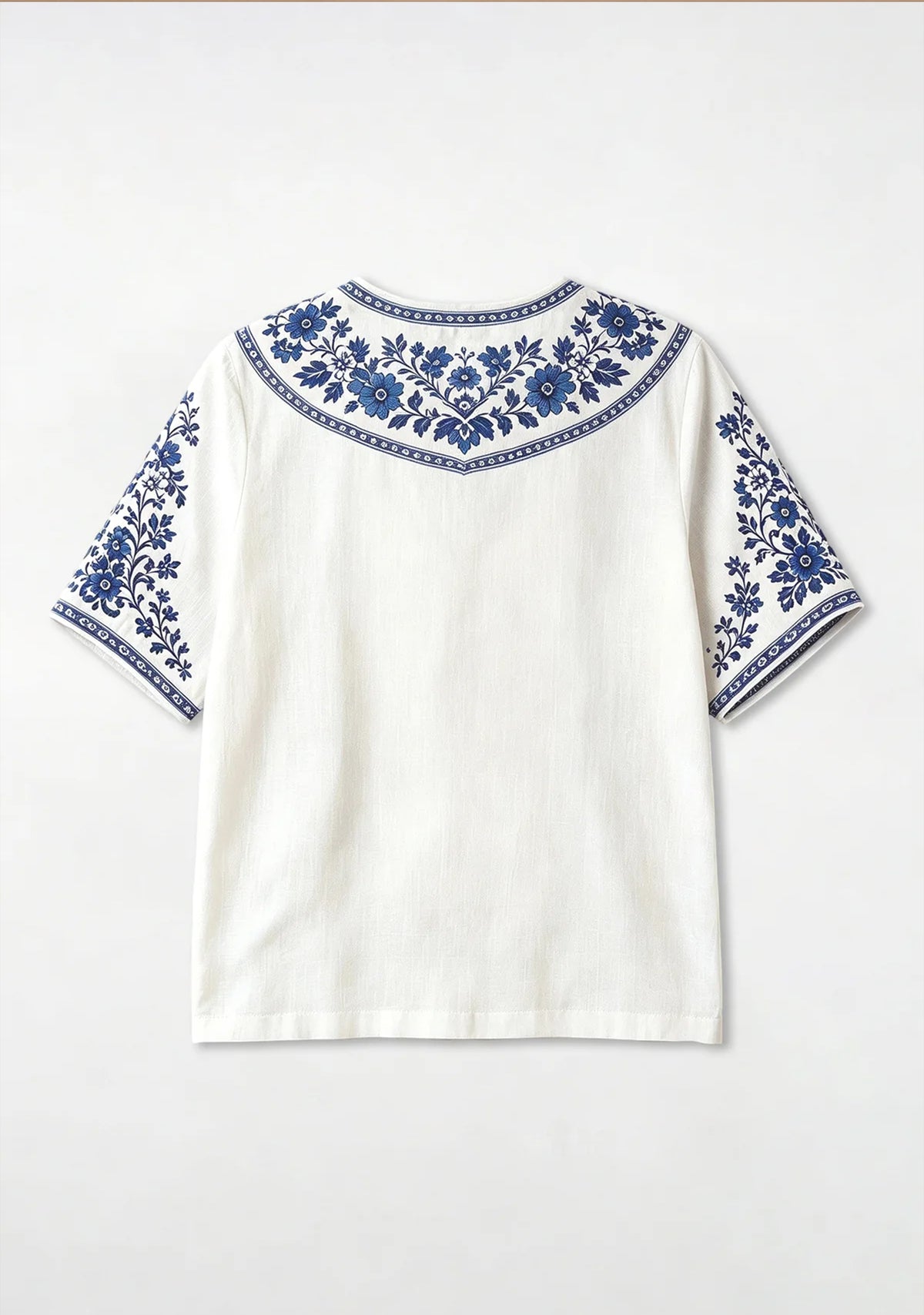 New York Yankees Boho Floral V-Neck Blouse