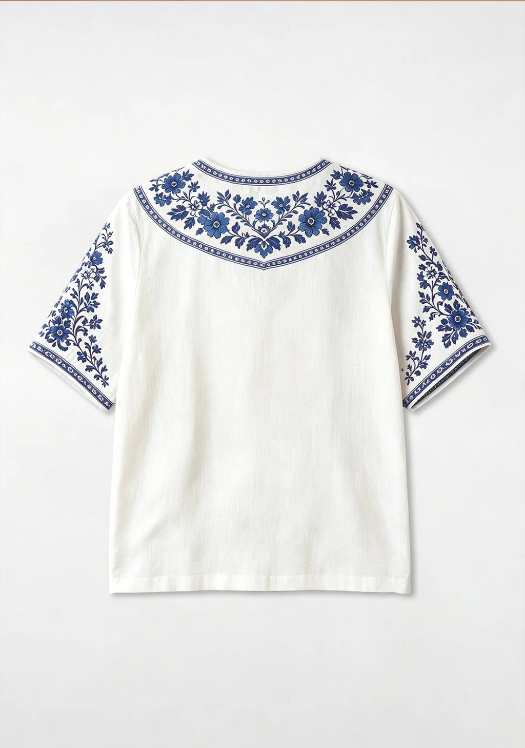 New York Yankees Drip‑Style Graphic V-Neck Blouse