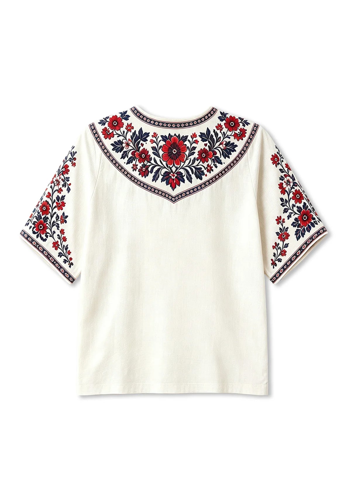 St. Louis Cardinals Boho Floral V-Neck Blouse