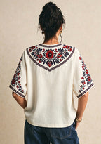 St. Louis Cardinals Boho Floral V-Neck Blouse