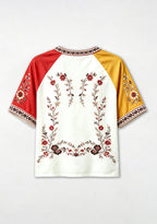Boho Floral San Francisco 49ers V-Neck T Shirt