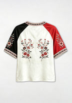 Atlanta Falcons Est.1966 Floral Heart Raglan NFL V-Neck T-Shirt