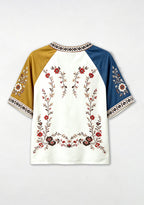 Floral Los Angeles Rams Heart V-Neck T Shirt