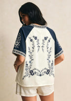 Boho Floral Dallas Cowboys Heart Star V-Neck T Shirt