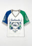 Seattle Seahawks Heart Hawk Logo V-Neck T Shirt
