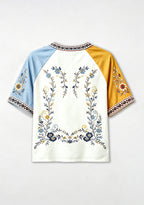 Los Angeles Chargers Decorative Heart Floral NFL V-Neck T Shirt