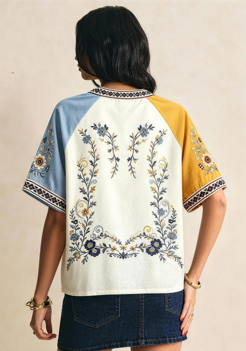 Los Angeles Chargers Decorative Heart Floral NFL V-Neck T Shirt