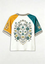 Miami Dolphins Est 1966 Folk Floral NFL V-Neck T-Shirt