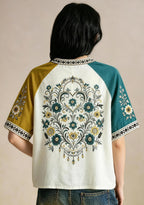 Miami Dolphins Est 1966 Folk Floral NFL V-Neck T-Shirt
