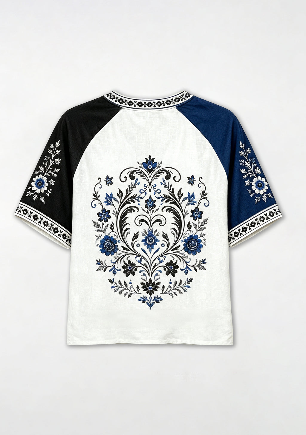 Carolina Panthers Est 1995 Folk Floral NFL V-Neck T-Shirt