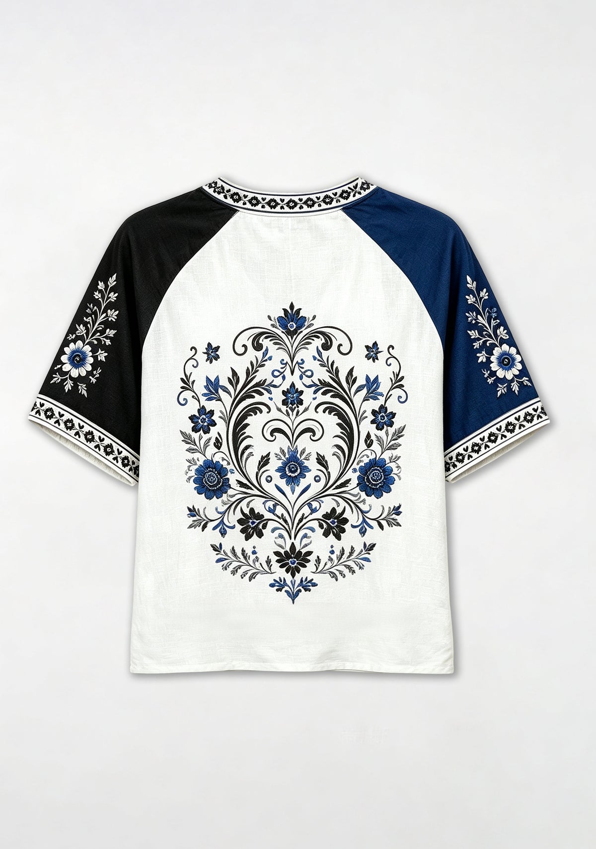 Carolina Panthers Est 1995 Folk Floral NFL V-Neck T-Shirt