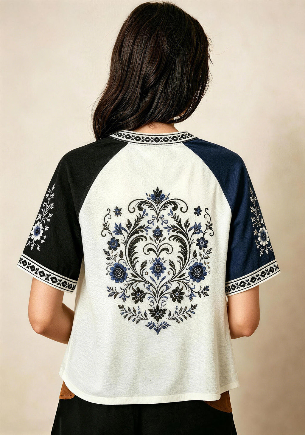 Carolina Panthers Est 1995 Folk Floral NFL V-Neck T-Shirt