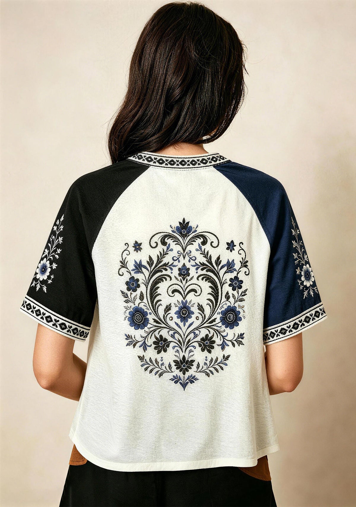 Carolina Panthers Est 1995 Folk Floral NFL V-Neck T-Shirt