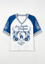 Los Angeles Dodgers Heart Floral Raglan V-Neck T-Shirt