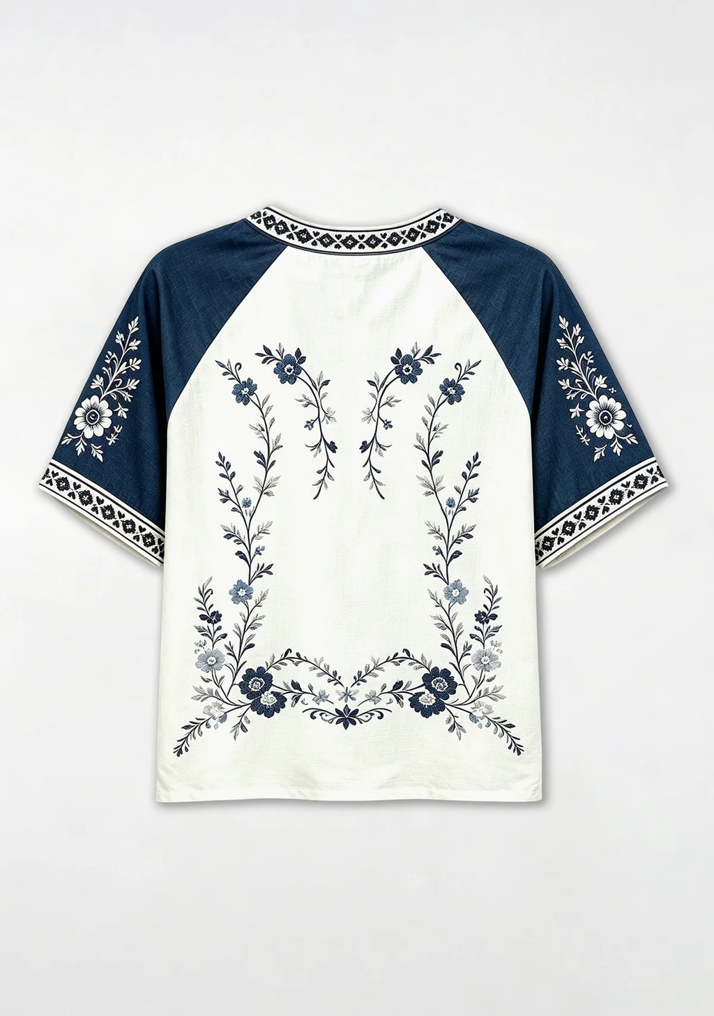 Retro Floral Heart New York Yankees Raglan V-Neck T-Shirt