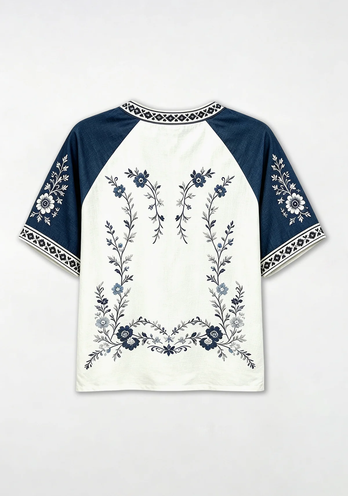 Retro Floral Heart New York Yankees Raglan V-Neck T-Shirt