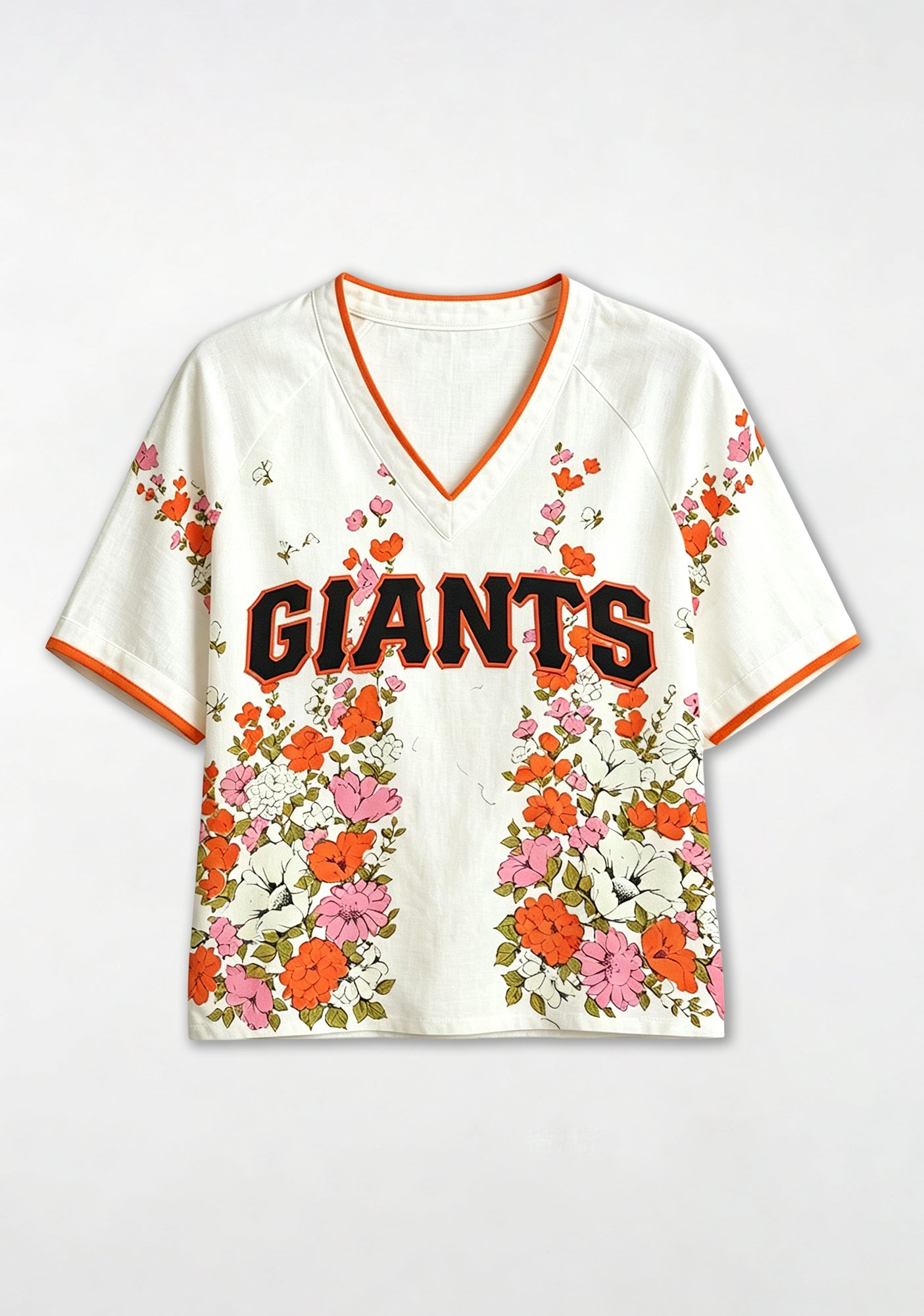 Giants Colorful Floral Print V-Neck Blouse Secondary image