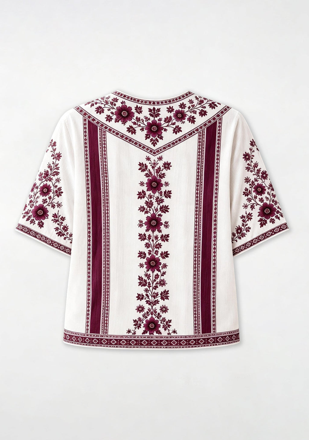 Boho Burnley Boho Floral V-Neck Blouse