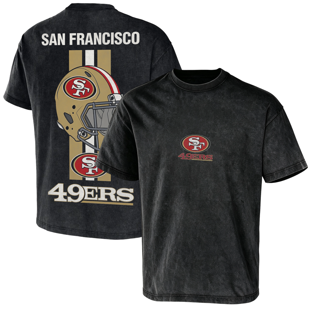 San Francisco 49ers Helmet Graphic Washed Tee