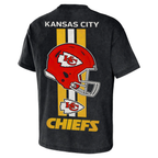 Kansas City Chiefs Helmet Logo Front Back Washed Tee