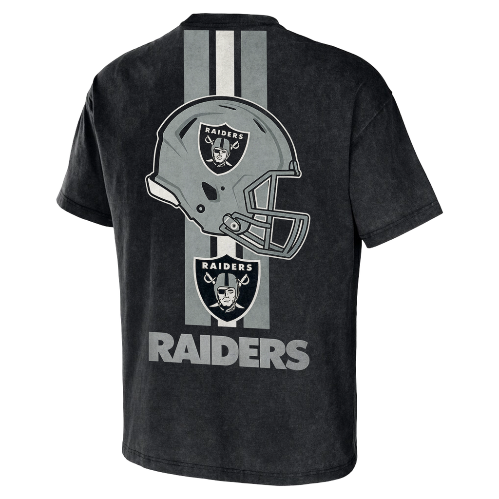 Las Vegas Raiders Helmet Graphic Front & Back Washed Tee
