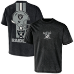 Las Vegas Raiders Helmet Graphic Front & Back Washed Tee