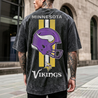 Minnesota Vikings Mineral Football Fan Casual Washed Tee