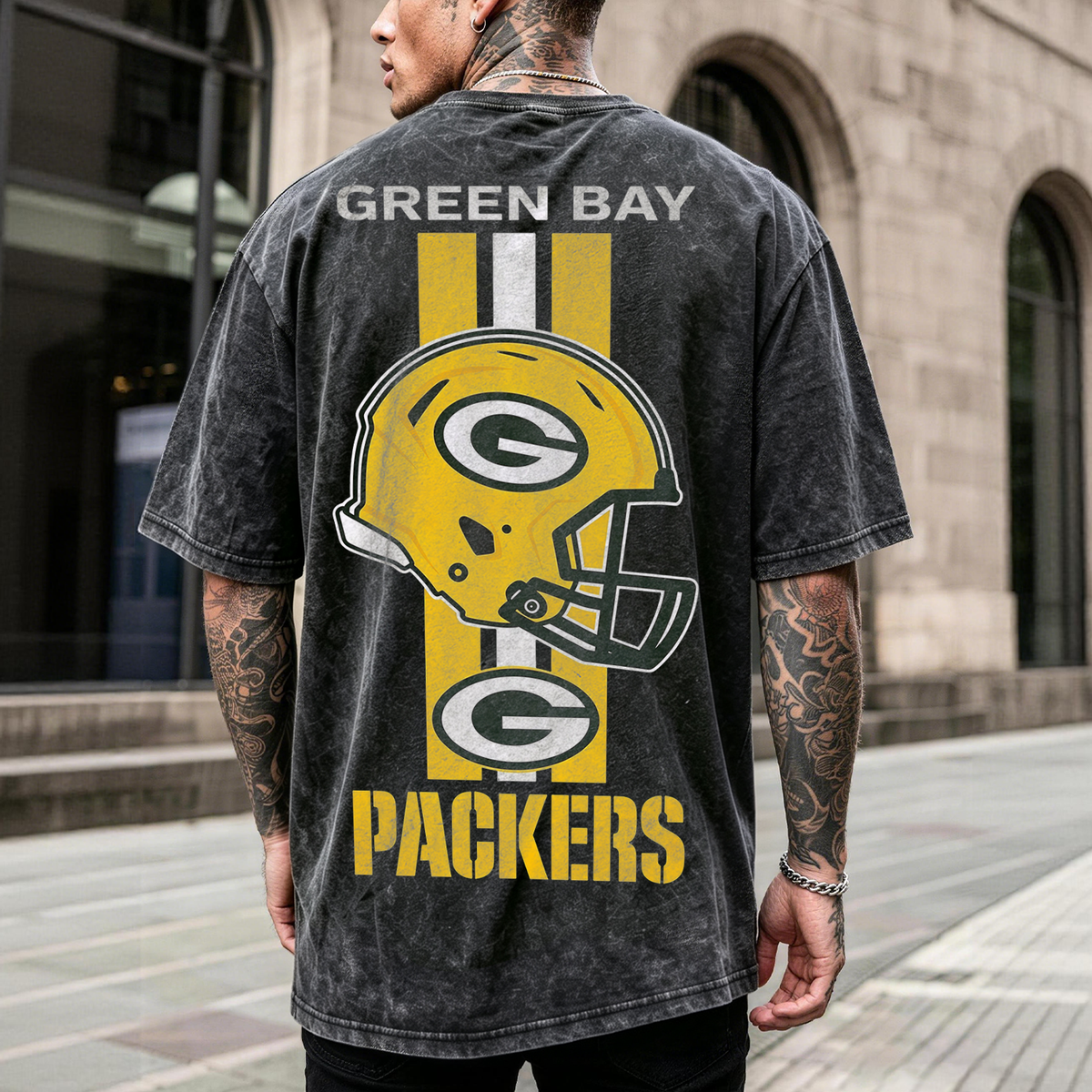 Green Bay Packers Football Fan Casual Washed Tee Main image