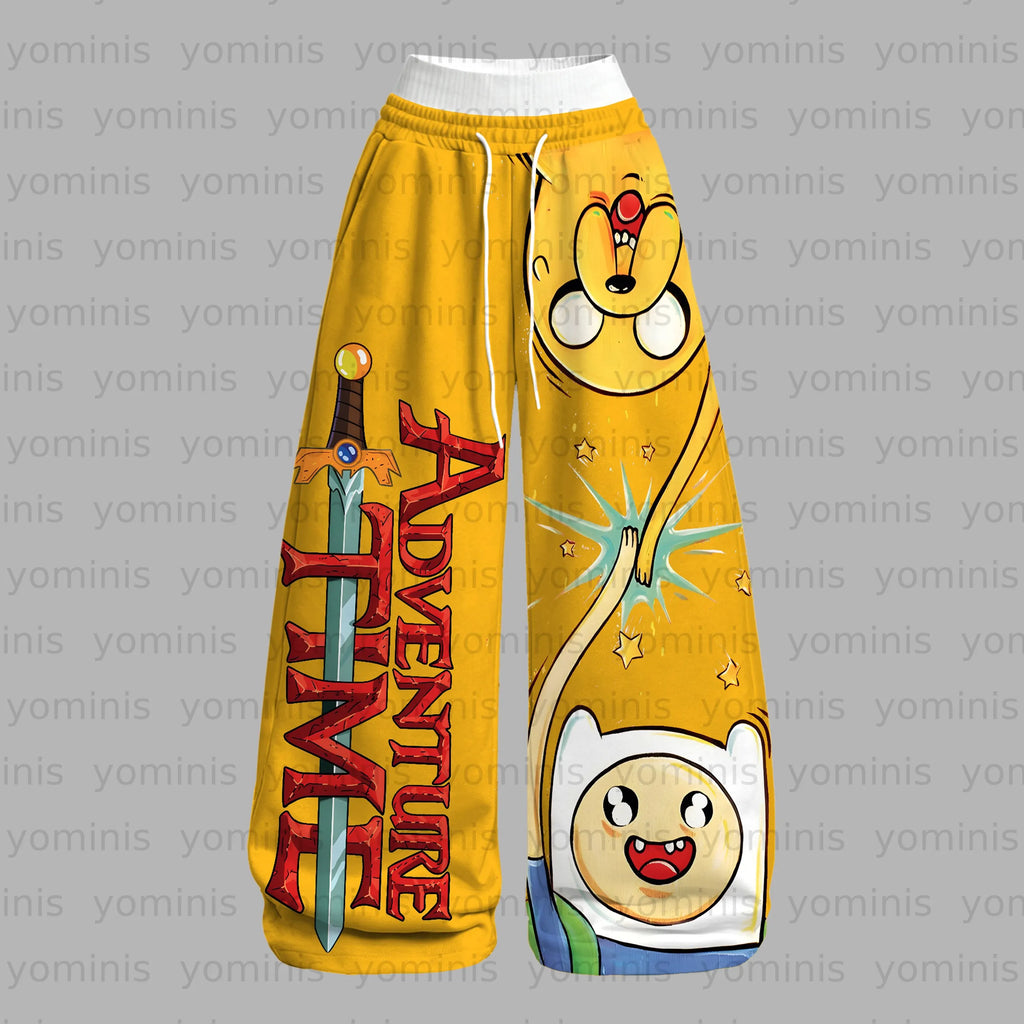"Adventure Time" Long-sleeved double-layer stretch pants set