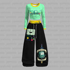 "Adventure Time" Long-sleeved double-layer stretch pants set
