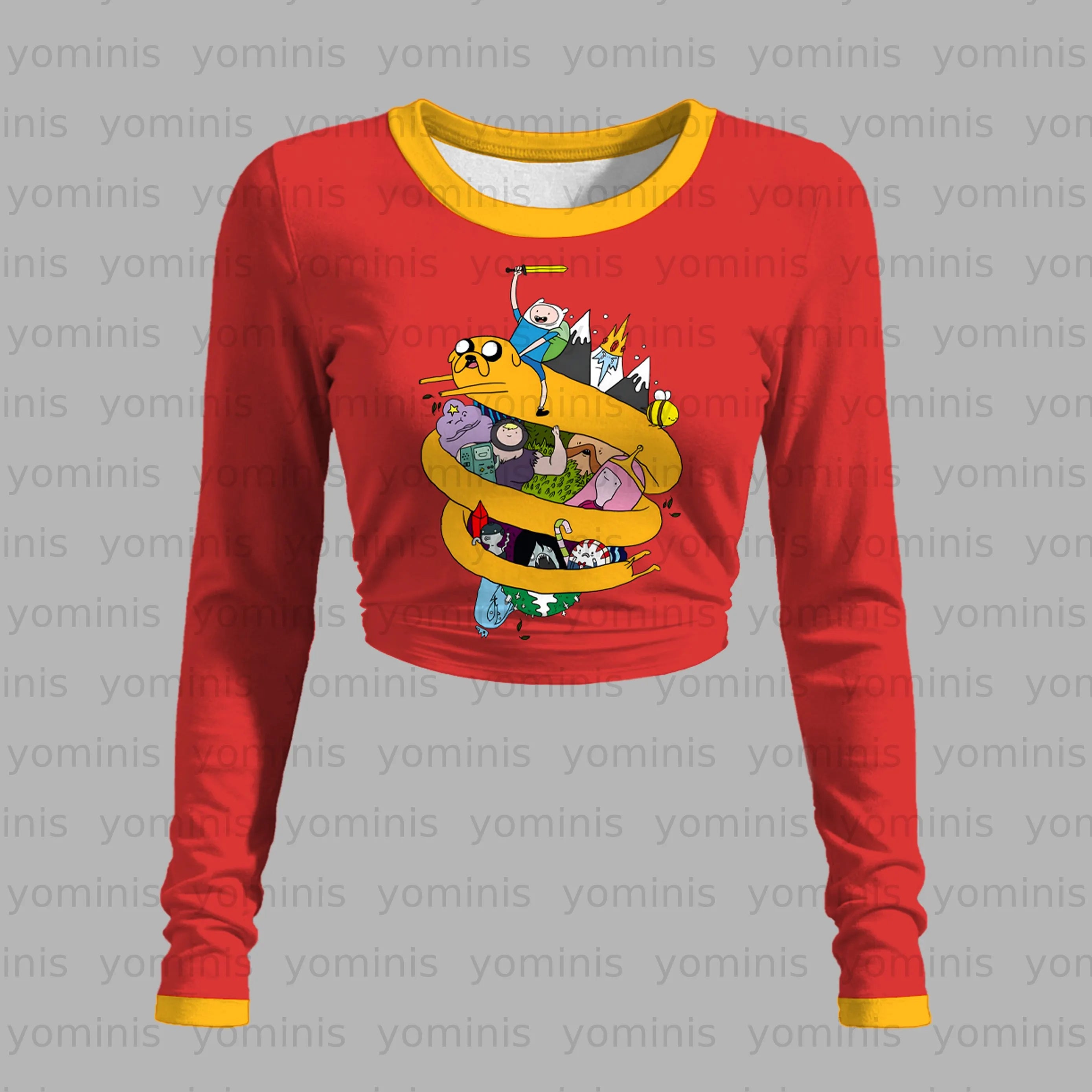 "Adventure Time" Long-sleeved double-layer stretch pants set Secondary image