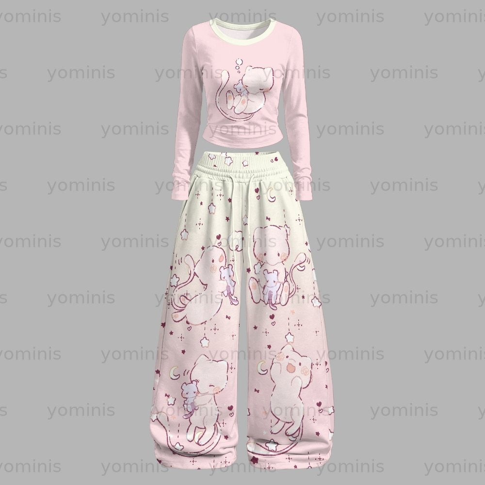 Pokémon Long-sleeved double-layer stretch pants set Main image
