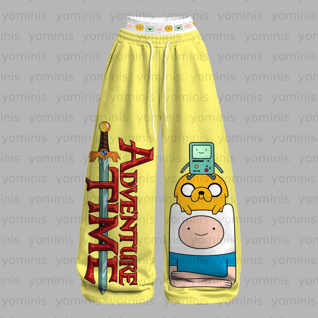 "Adventure Time" Long-sleeved double-layer stretch pants set