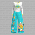 "Adventure Time" Long-sleeved double-layer stretch pants set