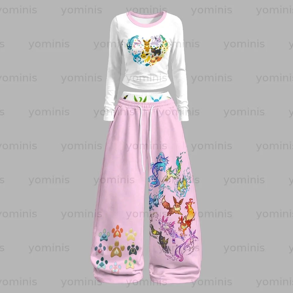 Pokémon Long-sleeved double-layer stretch pants set Main image