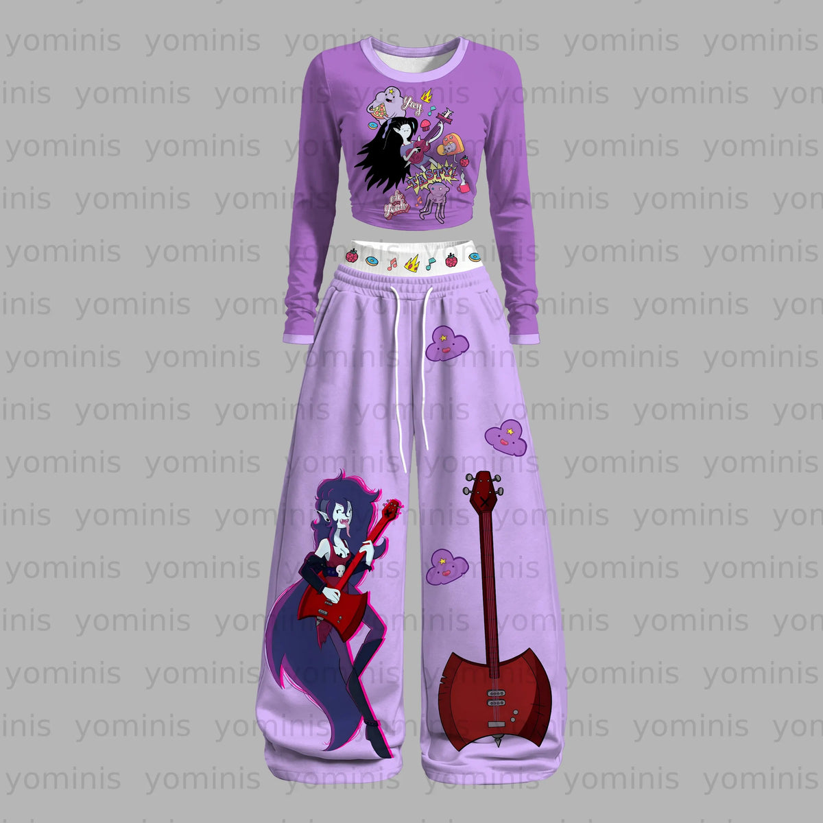 "Adventure Time" Long-sleeved double-layer stretch pants set Main image
