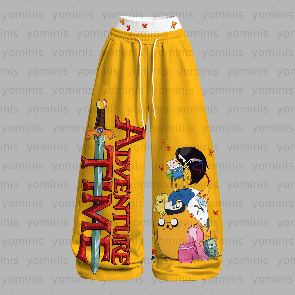 "Adventure Time" Long-sleeved double-layer stretch pants set